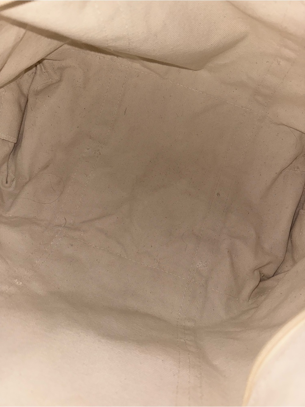 L.L. Bean Boat and Tote Cream Canvas Tote - Picture 2 of 3